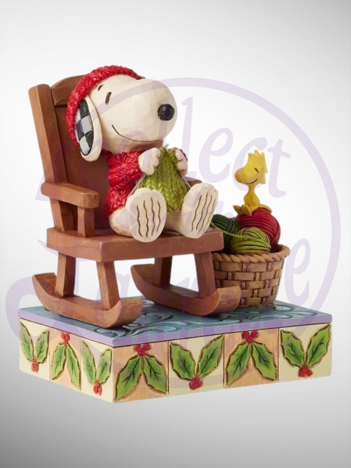 Jim Shore Peanuts - Handmade Happiness Snoopy Woodstock Rocking Chair Figurine